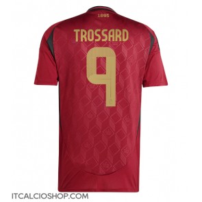 Belgio Leandro Trossard #9 Prima Maglia Europei 2024 Manica Corta